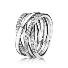 Load image into Gallery viewer, 9 Style 1 Pcs Women Silver Rings Bow Arrow of love Crystal Opening Style Ring For Women Jewelry Gift