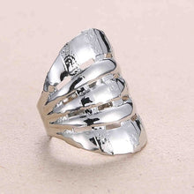 Load image into Gallery viewer, Rinhoo Adjustable Openwork Striped Flower Heart Shaped Geometric Open Ring Stainless Steel Ladies Party Jewelry Rings