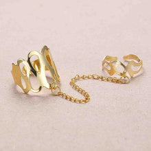 Load image into Gallery viewer, Rinhoo Adjustable Openwork Striped Flower Heart Shaped Geometric Open Ring Stainless Steel Ladies Party Jewelry Rings