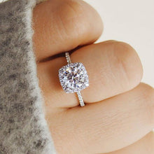 Load image into Gallery viewer, 17IF Fashion Engagemen Zircon Crystal Rings Womens Girls Silver Filled Wedding Ring Set Lover Wedding Jewelry Party Gift 2019